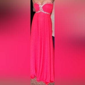 Xscape Hot Pink Prom Dress Size 4
